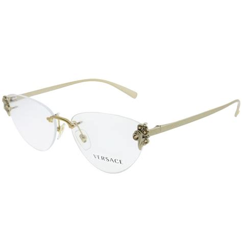 women's versace glasses red|rimless Versace eyeglasses.